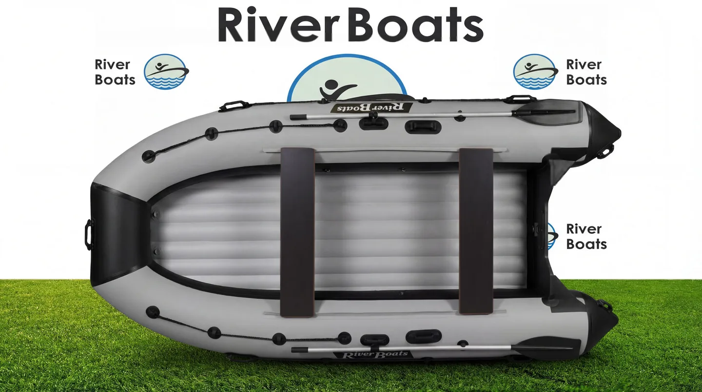 Лодка ПВХ River Boats RB-430 НДНД, цвет Черно-серый
