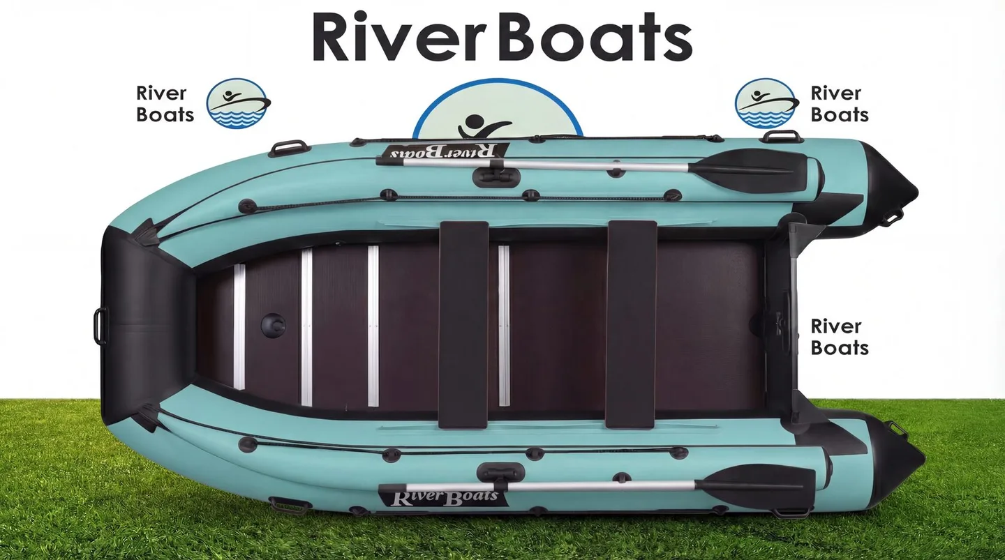 Лодка ПВХ River Boats RB-390 с пайольным дном и фальшбортом, цвет Серый