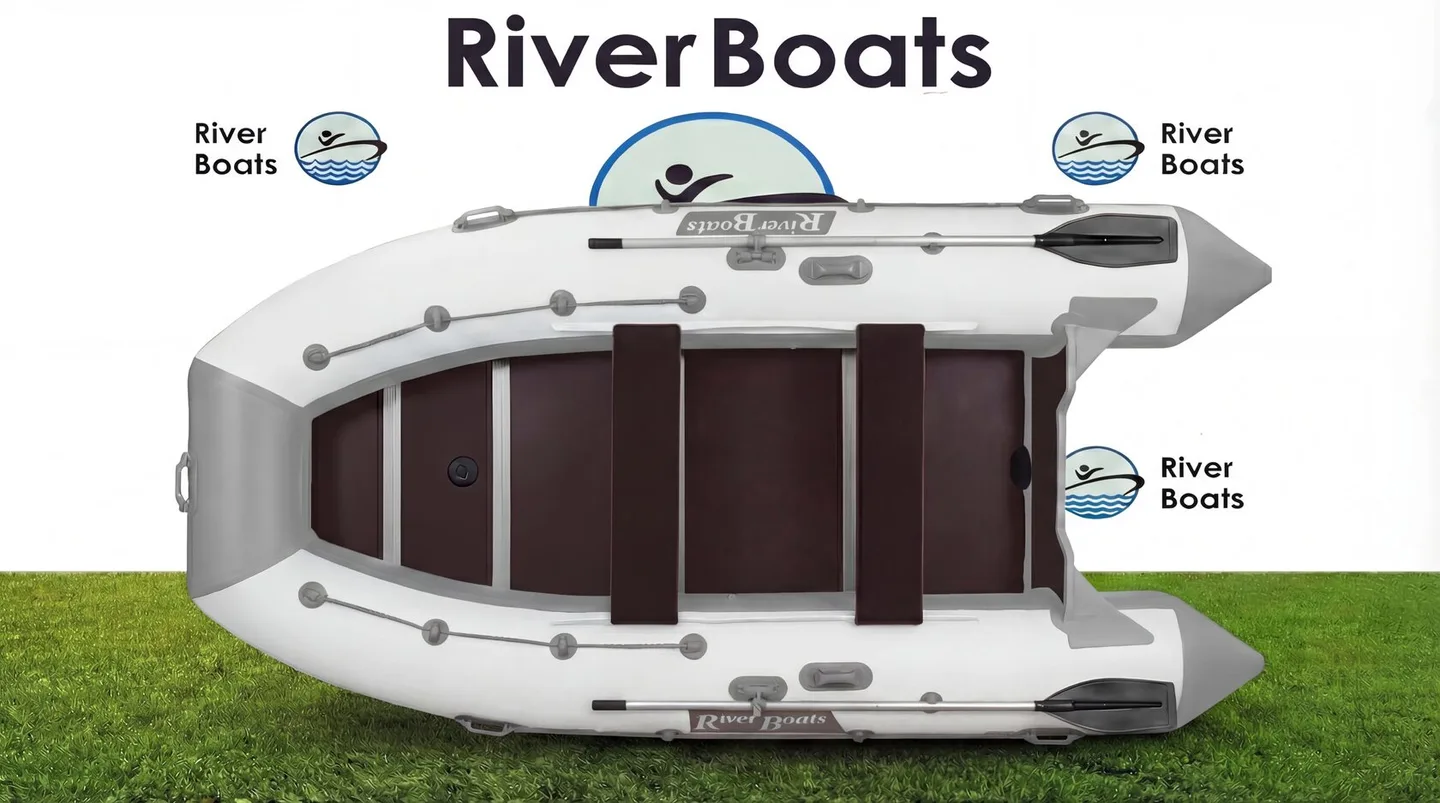 Лодка ПВХ River Boats RB-410 с пайольным дном, цвет Серо-белый