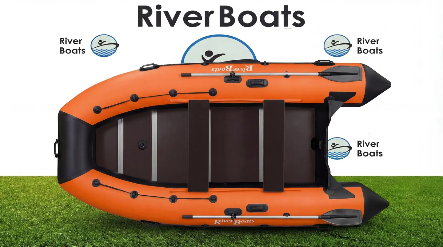 Лодка ПВХ River Boats RB-430 с пайольным дном, цвет Серый