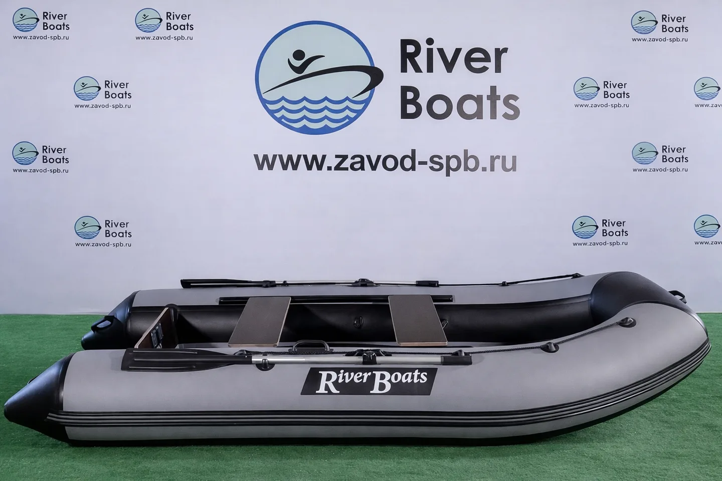 Лодка ПВХ River Boats RB-300 НДНД, цвет Черно-серый